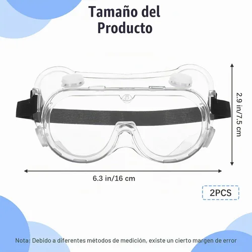 Vista 2 de Paquete de 2 gafas de ducha ajustables, protectores de pestañas y cejas, protector de ojos después de cirugía de cataratas Correas negras