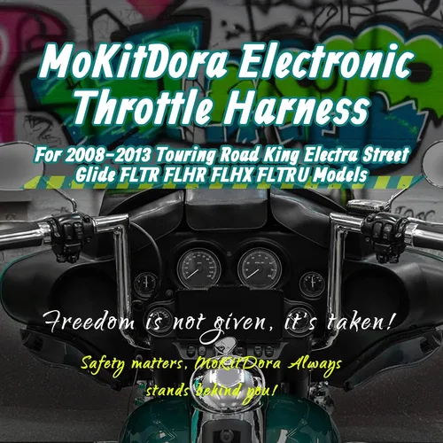 Vista 2 de MoKitDora 71 cm Harley Mando Electrónico de Acelerador TBW Empuñadura Calentada Conjunto de Cables 2008-2013 Touring Road King Electra Glide Street
