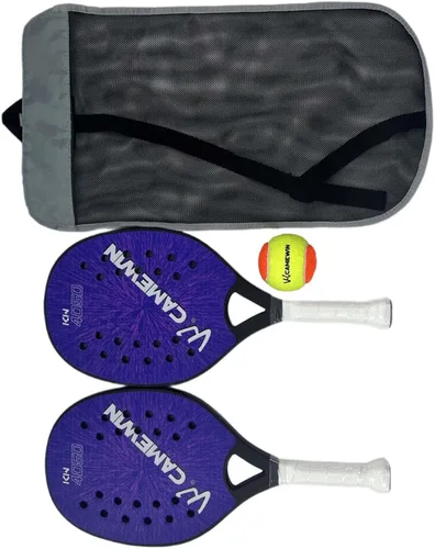 Vista 7 de kowaku 2 raquetas de tenis de playa, raqueta de tenis de playa, palas de tenis de playa ligeras y portátiles con bolsa para patio