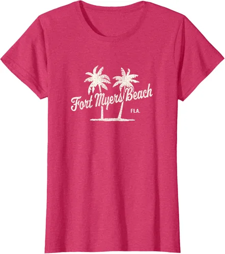 Vista 12 de Fort Myers Beach Florida Vintage 70s Palm Trees Graphic T-Shirt