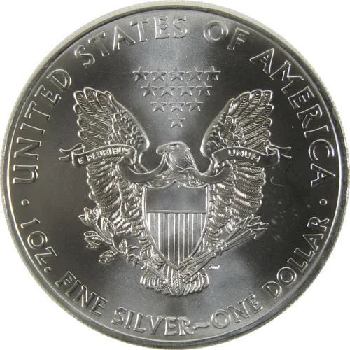 Vista 2 de Moneda de lingote sin circular Águila de Plata Americana de 2012 de 1 dólar