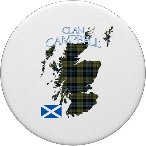 Vista 3 de Campbell Scottish Clan Tartan Scotland PopSockets intercambiables PopGrip