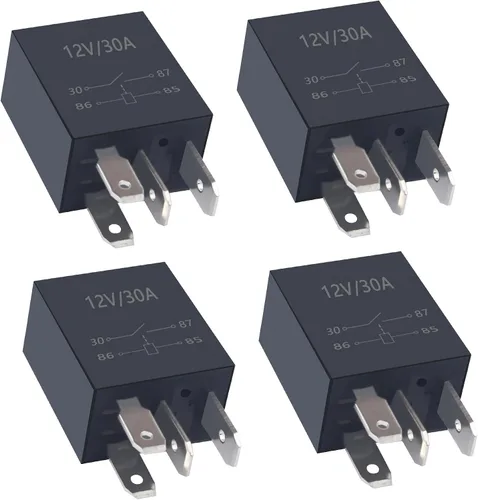Vista 9 de 2 relés de 4 pines, 30A, 12V para automóvil - Relé de arranque resistente multiusos - Accesorios automotrices universales con diseño impermeable