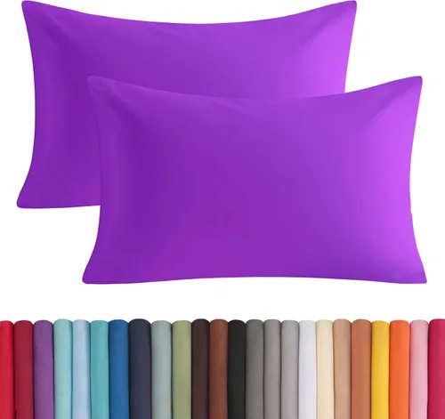 Vista 26 de BEDSUM Juego de 2 fundas de almohada de microfibra estándar suaves, resistentes a las arrugas y de fácil cuidado con cierre de sobre para niños, 20