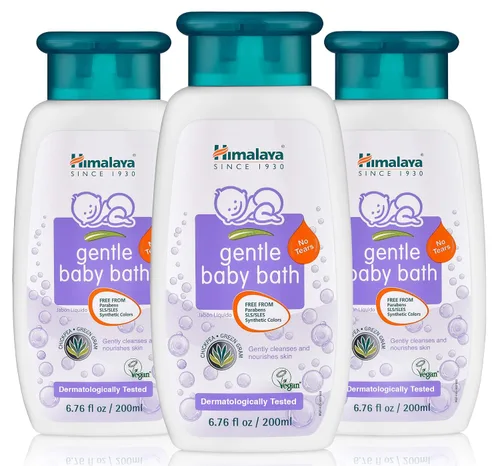 Vista 8 de Himalaya Gentle Baby Bath, Baby Wash, libre de parabenos, SLS/SLES y ftalatos (6.8 fl oz 1-PACK) Limpiador suave y no irritante para nutrir