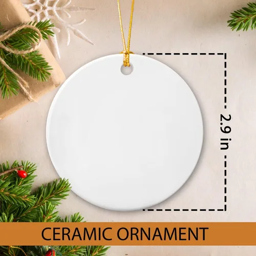 Vista 6 de Ho - Adorno de Navidad para bebé, adorno personalizado de cerámica de Navidad de Papá Noel, el primero para el árbol de Navidad, regalos de bebé