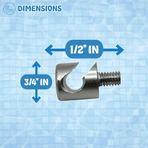 Vista 2 de Poolzilla Paquete de 5 tornillos de pared de acero inoxidable de 3 pulgadas para cubierta de seguridad de piscina, instala fácilmente la cubierta