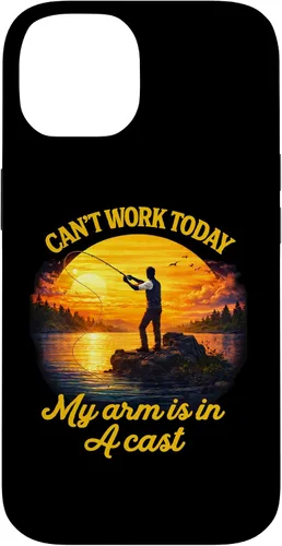 Vista 4 de Can't Work Today My Arm is in A Cast Fly Fishing Funny Humor Case for iPhone 17