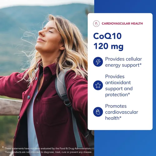 Vista 3 de Pure Encapsulations CoQ10 120 mg - Suplemento de coenzima Q10 para la salud cardíaca, energía, antioxidantes, salud cerebral y de la memoria - Salud