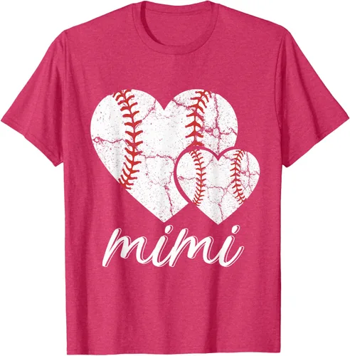 Vista 34 de Camiseta de béisbol Mimi para el Día de la Madre, Negro, S