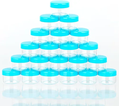 Vista 16 de 5 Gramos Contenedores de Muestra con Tapas, 25 Piezas Mini Contenedores de Maquillaje, Contenedores Cosméticos de Viaje de Plástico Vacío con Negro