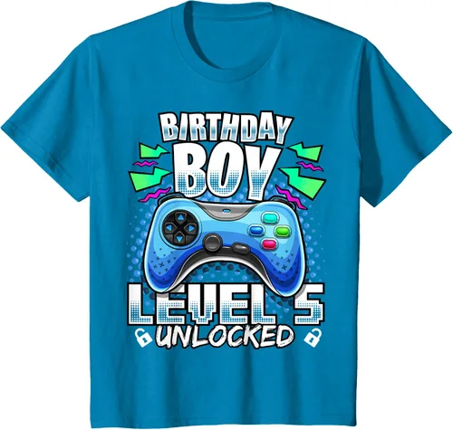 Vista 8 de Camiseta para niños con diseño de videojuegos desbloqueados de nivel 5 Negro