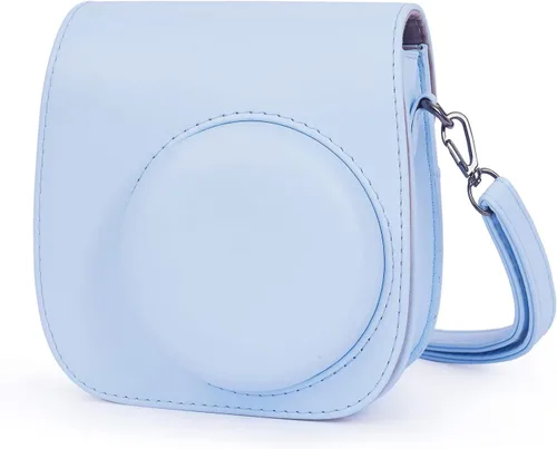 Vista 8 de Phetium Instant Mini 12 - Funda protectora para cámara compatible con Instax Mini 12 11, bolsa de piel sintética con bolsillo y correa de hombro