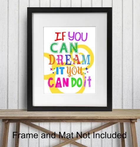 Vista 3 de Cita motivacional para decoración del hogar, bonito regalo inspirador de ratón para fanáticos, decoración de habitación, póster impreso para niños