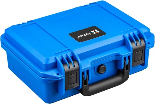 Vista 8 de Lykus HC-1410 Mini caja rígida seca con inserto de espuma, tamaño interior 5.51 x 3.54 x 1.46 pulgadas, IP66 a prueba de salpicaduras, adecuada