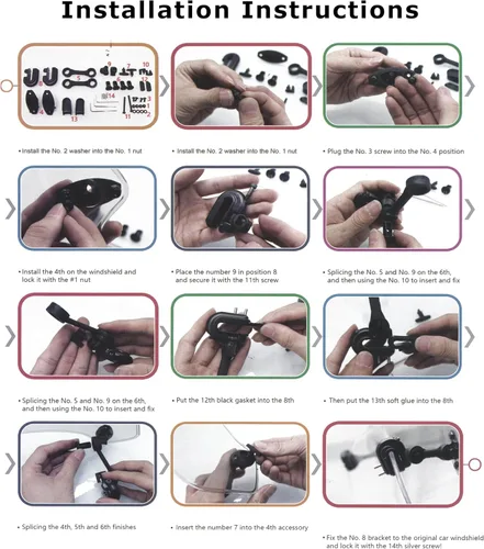 Vista 8 de Extensión universal para parabrisas de motocicleta, alerón ajustable, deflector de parabrisas para motocicleta, enduro, supermoto, scooter, UTV ATV
