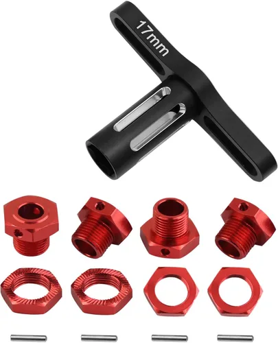 Vista 8 de Pieza de mejoras de llave hexagonal de rueda de 0.67 pulgadas, para infracción de 1/7, 6s BLX/Mojave 6s BLX/Limitless 1/8 Typhon 6S BLX, adaptadores