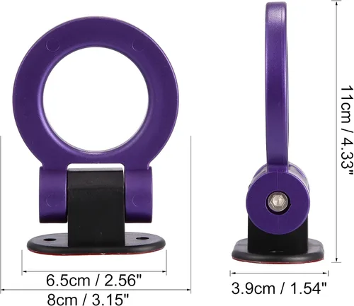 Vista 3 de X AUTOHAUX Pegatina universal de remolque en forma de O púrpura para coche, decoración de parachoques