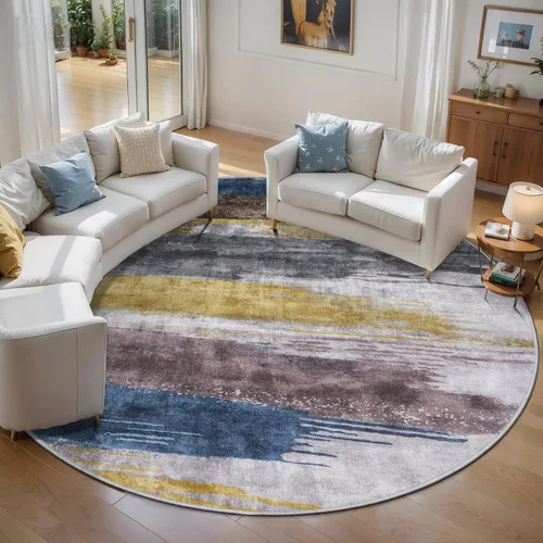 Vista 32 de Ciicool Alfombra moderna abstracta de 2 x 3 pulgadas, lavable, pequeña, antideslizante, de pelo bajo, alfombra de entrada plegable para cocina