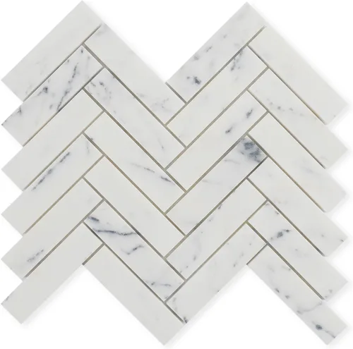 Vista 11 de Azulejo de mosaico de mármol, azulejos de mármol dorado Calacatta, cuadrado de 1 pulgada, afilado, para cocina, baño, pared, piso, 5 hojas/caja