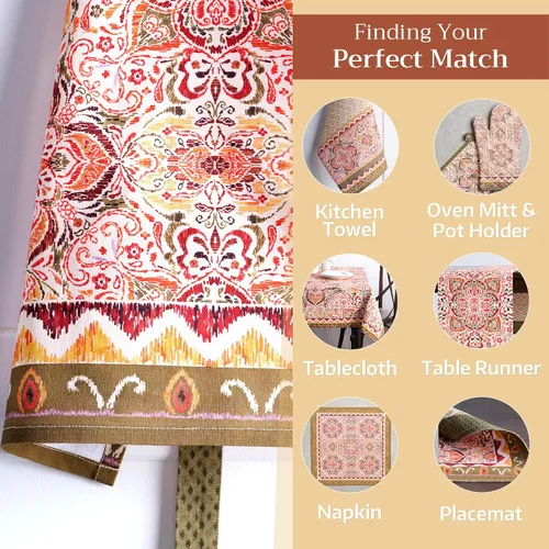 Vista 1127 de Maison d' Hermine Delantales para mujer con bolsillo, 100% algodón (27.50 x 31.50 pulgadas)