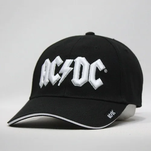 Vista 3 de ACDC Gorra de béisbol Red on White Hard Rock Band (blanco), Blanco