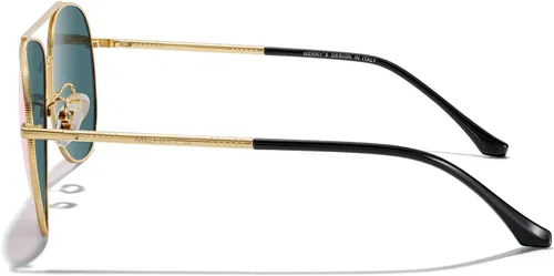 Vista 3 de MERRY'S Lentes de sol de aviador para mujeres y hombres, lentes de espejo polarizadas con funda, lentes de sol polarizadas para conducción, 2.362 in