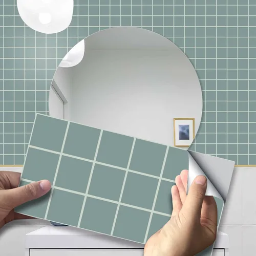 Vista 8 de Adhesivo de vinilo para pared de transferencia de ladrillos para decoración del hogar, despegar y pegar, calcomanías autoadhesivas para salpicaduras