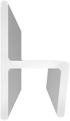 Vista 3 de CRL Jamba de policarbonato "h" con pata dura para vidrio de 180 grados y 3/8" - 95 pulgadas de largo