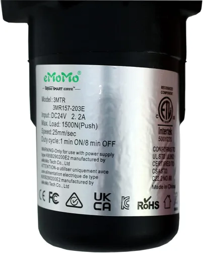 Vista 2 de Motor de actuador lineal Emomo 3MTR 3MR157-203E reclinable eléctrico