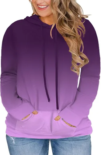 Vista 21 de VISLILY - Sudaderas con capucha para mujer, talla grande, con bloques de color y bolsillos, tallas XL a 4XL gris (01_a_gray)