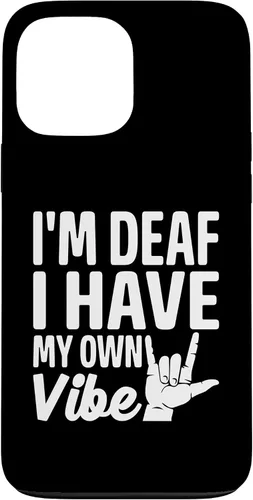 Vista 24 de Funda para iPhone 17 con texto en inglés «Sordo» con texto en inglés «Sordo» con texto «I'm Deaf. I Have My Own Vibe»