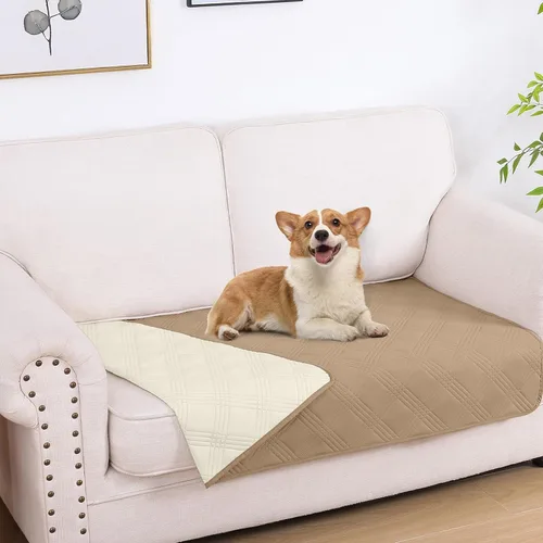 Vista 87 de hyha - Manta impermeable para cama de perro, mantas suaves para mascotas, funda impermeable para sofá para perros, fundas reversibles lavables