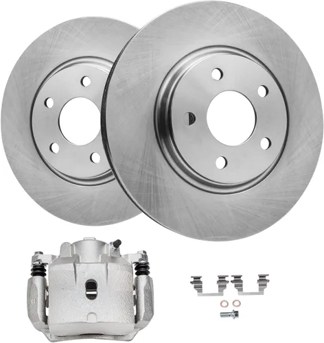 Vista 12 de Detroit Axle - Juego de rotores de freno de disco trasero + Sustitución de calibrador de freno de disco trasero izquierdo para Acura TL Honda