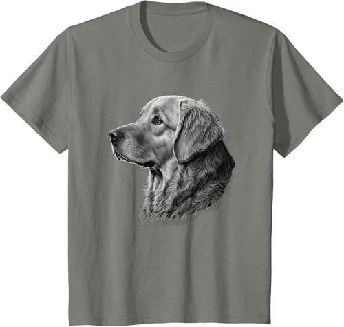 Vista 68 de Camiseta divertida Golden Retriever, Negro