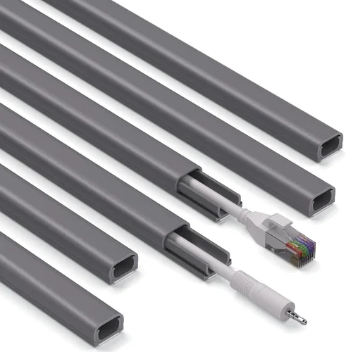 Vista 26 de ZhiYo Cubiertas de Cable de 85 pulgadas para Cables en la Pared, 1 Mini Ocultador de Cables de Pared, Cubiertas de Cable Autoadhesivas para Cables