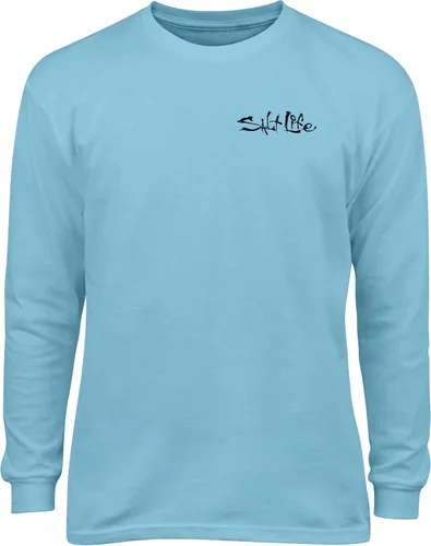 Vista 2 de Salt Life Boys' Youth Liquid Depth Badge Long Sleeve Tee