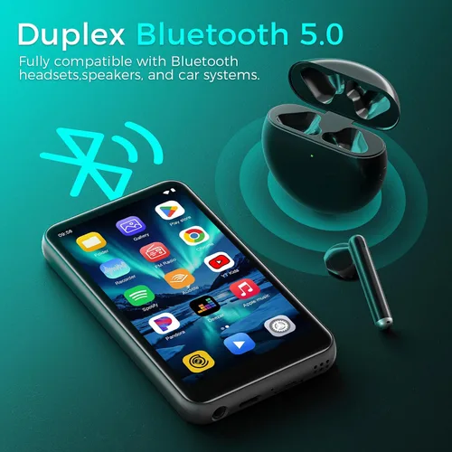 Vista 9 de 160GB MP3 Player, MP4 Player with Bluetooth and WiFi, ZAQE 4.02" Bluetooth Music Player, HiFi Sound Digital Music, MP3 & MP4 Player with Spotify