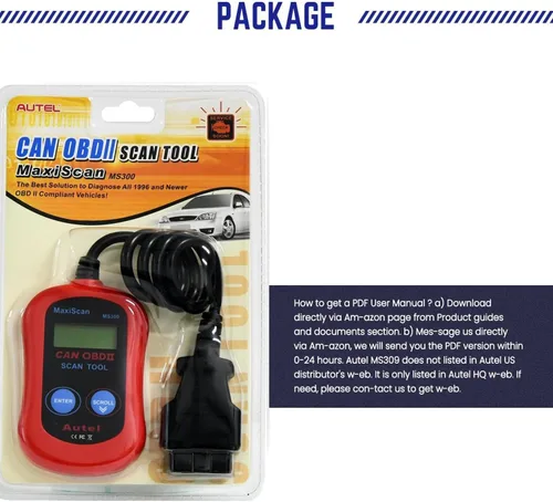 Vista 8 de Autel MaxiScan MS300 - Escáner OBD2 para automóvil, lector de código de falla del motor, escáner de diagnóstico para todos los coches de protocolo