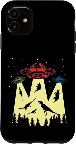 Vista 8 de Funda vintage de secuestro alienígena de dinosaurio para iPhone 17