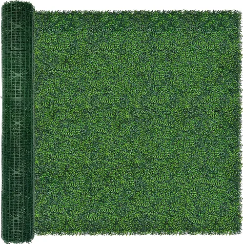 Vista 19 de ODTORY Paneles de césped artificial para pared: 10 x10 pulgadas (8 unidades) Paneles de boj para decoración de paredes verdes en interiores