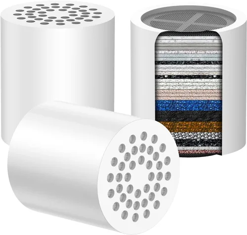 Vista 8 de VOXON Filtro de ducha de 36 etapas, revitaliza el cabello y las uñas con agua purificadora, filtro de cabezal de ducha para agua dura, 99% de plomo