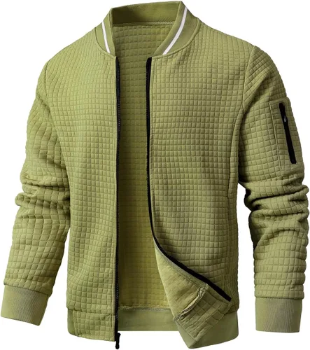 Vista 17 de Chaqueta casual para hombre, chaqueta ligera y abrigo universitario