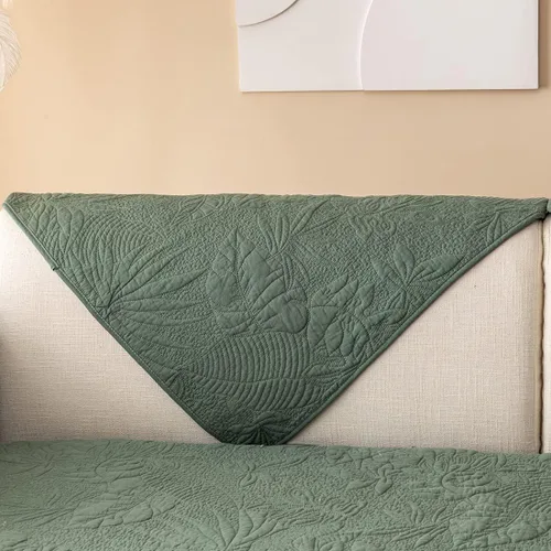 Vista 5 de Funda de algodón acolchada para sofá modular, funda antideslizante para sofá biplaza, protector de muebles para sofá biplaza, funda para respaldo