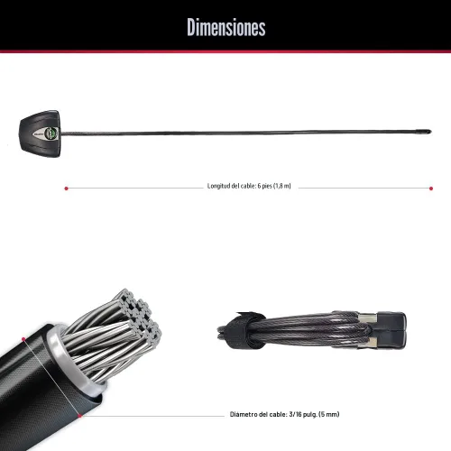 Vista 5 de Master Lock Candado de bicicleta Python negro con llave, candado de cable de metal ajustable tiene un revestimiento de vinilo resistente a