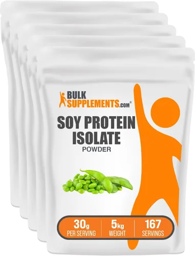 Vista 10 de BulkSupplements. com Polvo aislado de proteína de soja, polvo de proteína vegana, sin sabor, puro y sin gluten, 1.06 oz por porción, 17.64 oz