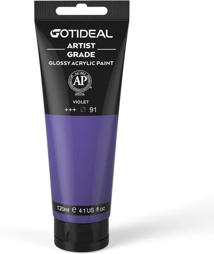 Vista 10 de GOTIDEAL - Pintura acrílica iridiscente, rojo camaleón, de 4.1 oz, no tóxicas, no se decoloran; ricos pigmentos para artistas adultos y niños