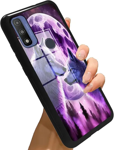 Vista 385 de Funda para Motorola Moto G Stylus 5G 2021 de vidrio templado, funda negra con diseño de mujer negra africana para mujeres y hombres, antiarañazos, a