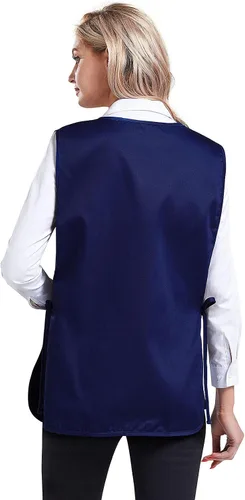 Vista 3 de Nanxson Delantal de zapatero unisex con 2 bolsillos profundos, paquete de 2 Smock con lazos laterales para el trabajo de la cocina CF3137