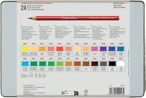 Vista 6 de Conté à Paris Lápices Pastel de 24 colores variados